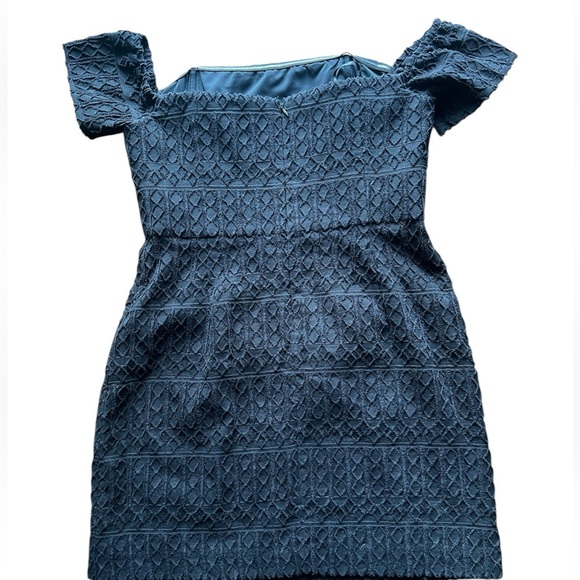 Vineyard Vines Black Off Shoulder Jacquard Cocktail Dress Women’s Size 8 NWT - Picture 3 of 7